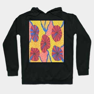 Bold Orange and Yellow Retro Art Hoodie